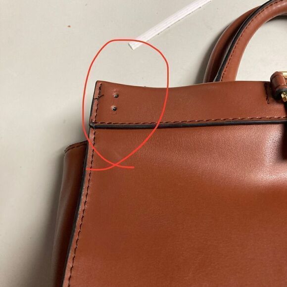 LONDON FOG Vegan Leather Shoulder Satchel Handbag Brown‎ - Picture 3 of 10